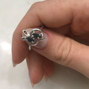 Bunny shaped Silver Topaz Ring